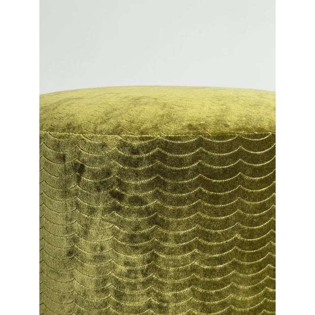 2020s Custom Ottoman in Green For Sale - Image 5 of 8