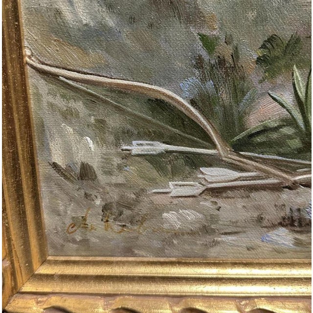French School Artist, Cupid, 20th Century, Oil on Canvas, Framed For Sale - Image 5 of 7