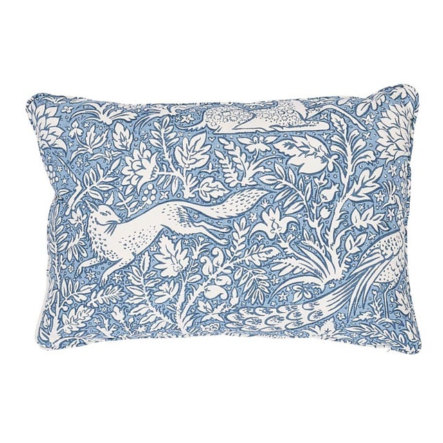 Schumacher Schumacher Khan's Park Lumbar Pillow in Chambray For Sale - Image 4 of 5