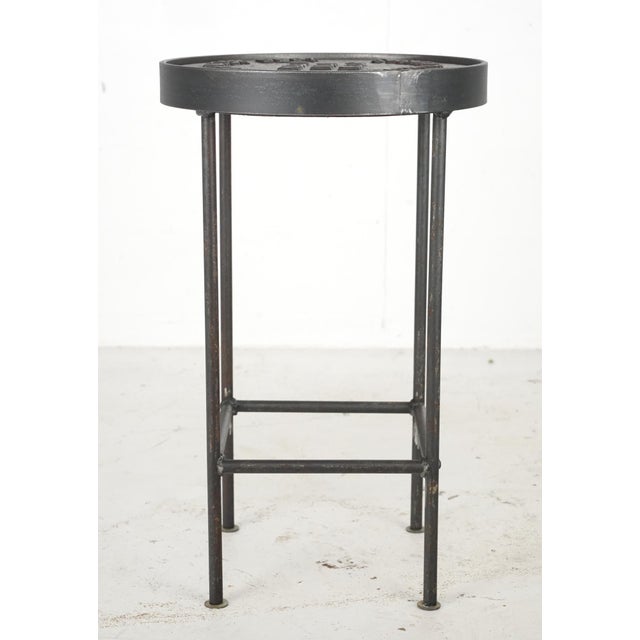 Wichita Water Dept. Water Meter Metal Stool or Side Table Stand For Sale - Image 9 of 9