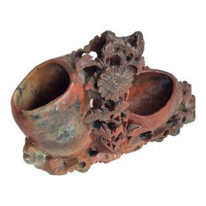 Mid 20th Century Carved Soapstone Vase