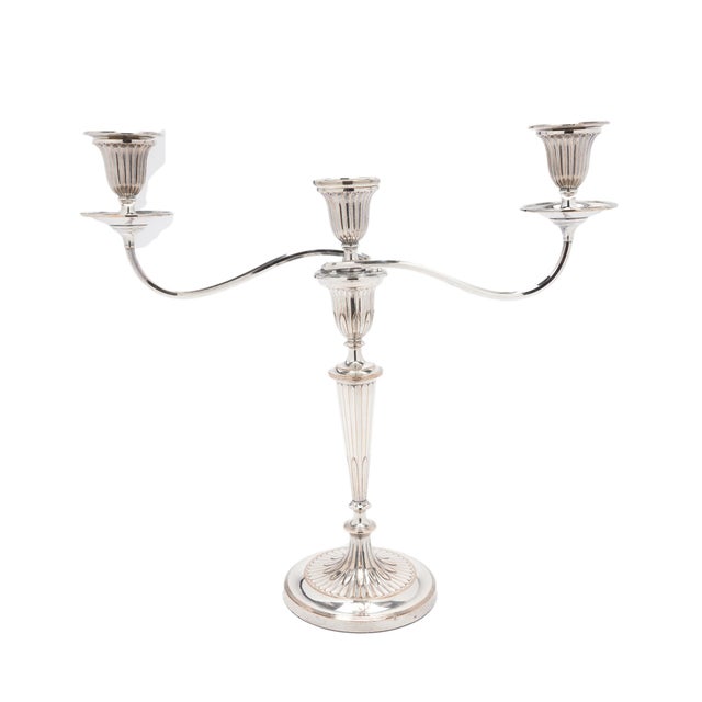 Late 18th Century Pair of George III Old Sheffield Plate Three-Light Candelabra, Circa 1780-90 For Sale - Image 5 of 13