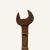 Industrial 1930s Large Decorative Industrial Mounted Cast Iron Wrench For Sale - Image 3 of 4