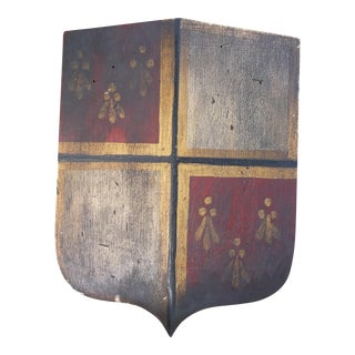 Vintage Baronial Coat of Arms Shield For Sale