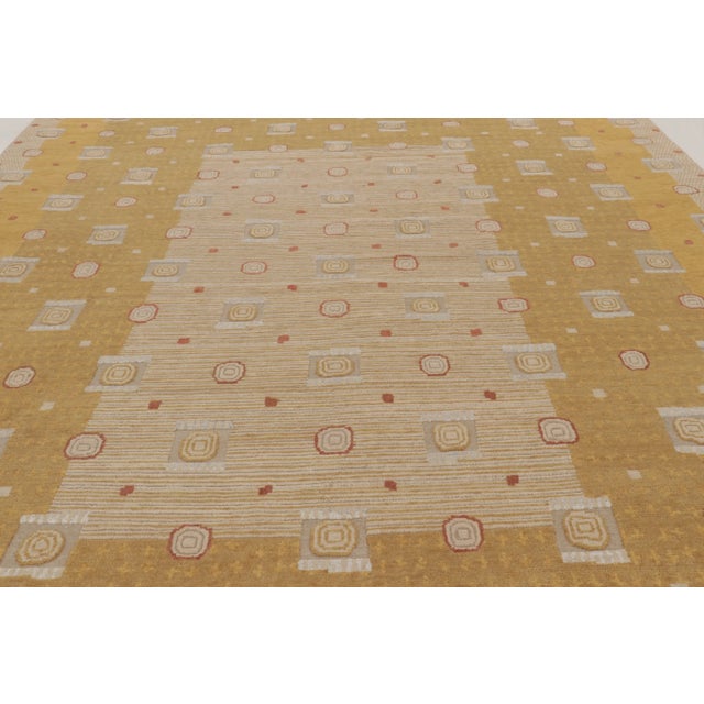 Rug & Kilim's Oversized Scandinavian Rug With Textural High-Low Design For Sale - Image 9 of 11