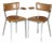 BA3 Chairs in Brown Leather by Ernest Race, 1950s, Set of 2 For Sale