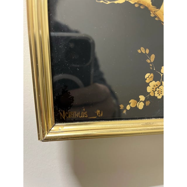 1980s La Barge Chinoiserie Mirror With Rare Black Background For Sale - Image 5 of 6