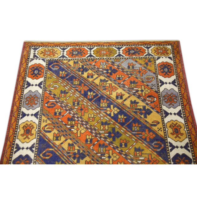Vintage Turkish Rug 3'8" x 6'5" For Sale - Image 4 of 6