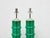 Mid-Century Modern Mid 20th Century Italian Midcentury Ribbed Green Glass Lamps with Silver Bases - Pair For Sale - Image 3 of 9