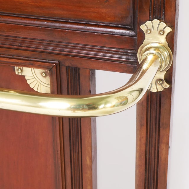 Antique English British Colonial Wood and Brass Cane or Umbrella Stand For Sale In West Palm - Image 6 of 9