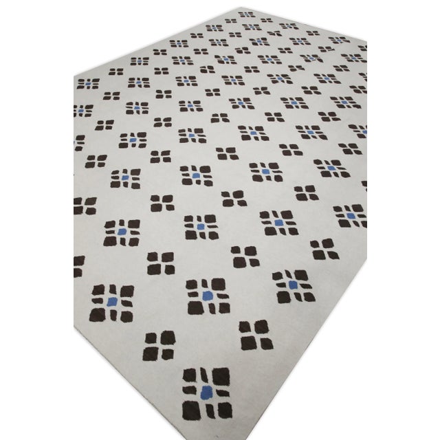 Not Yet Made - Made To Order Beige and Brown Geometric Design Handmade Modern Kilim Rug 6' X 9' For Sale - Image 5 of 8