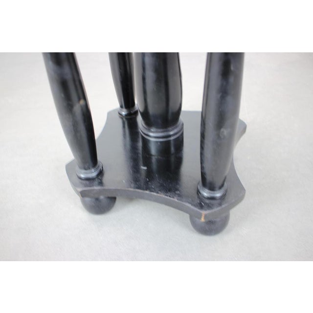 Antique Adjustable Piano Stool with Leather Seat, 1910s For Sale - Image 4 of 11