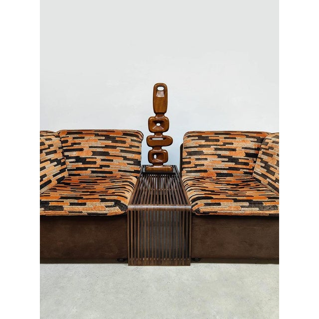 Vintage Graphic Modular 2 Seater Sofa Elements, 1970s For Sale - Image 4 of 7