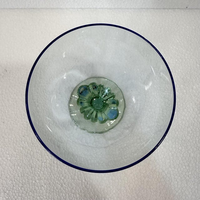 Postmodern Bahia Glass Set in Blown Glass by Bormioli Rocco, Italy, 1980s, Set of 8 For Sale - Image 16 of 18