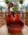 Brick Red Vintage Mid Twentieth Century Chinoiserie Asian Swan Barrel Bucket Planter For Sale - Image 8 of 8