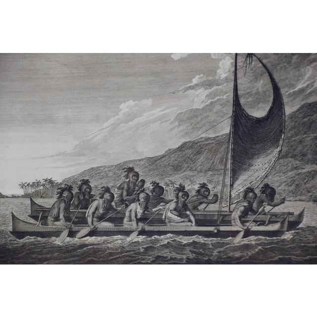 Realism "Canoe of the Sandwich Islands" (Hawaii), John Webber Engraving of Captain Cook's 3rd Voyage, 1784 For Sale - Image 3 of 7