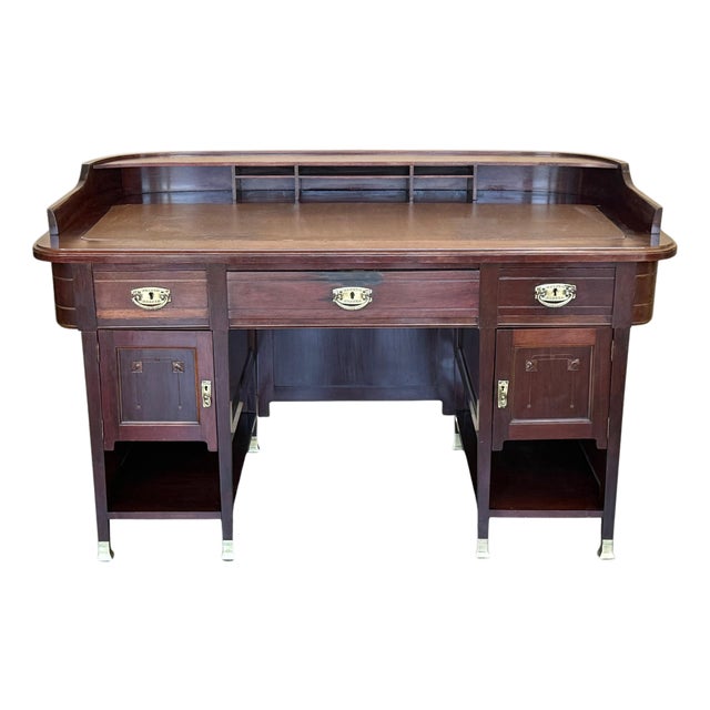 Mid 20th Century Art Deco Desk Table with Two faces and Two levels For Sale