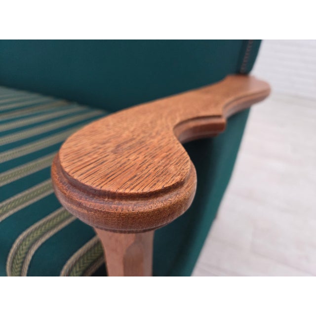 Vintage Danish Four-Seater Sofa in Furniture Wool and Oak, 1970s For Sale - Image 16 of 18