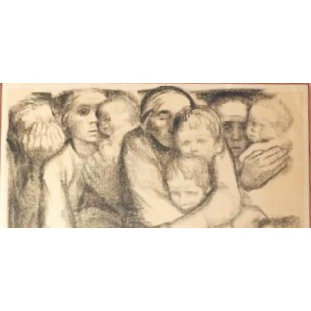 Figurative 1919 Framed & Signed Lithograph “Die Mutter” by Kathe Kollwitz (1867-1945) For Sale - Image 3 of 5