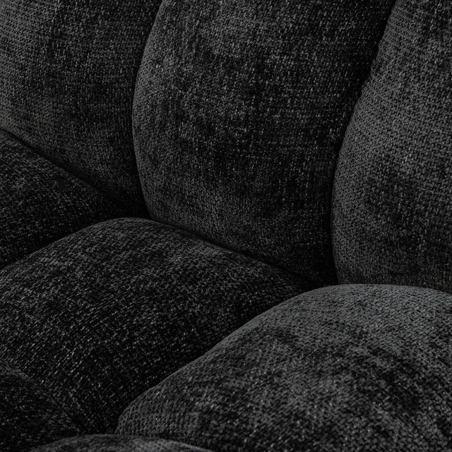 Charcoal Chenille Swivel Lounge Chair For Sale - Image 4 of 5