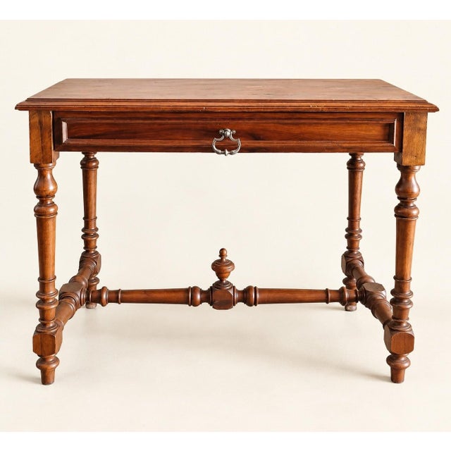 Brown Vintage Walnut Desk, 1800s For Sale - Image 8 of 8