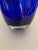 Contemporary Minimalist Modern Two Layer Cobalt and Clear Glass Vase For Sale - Image 3 of 4