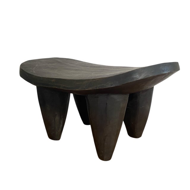 Vintage African Carved Wood Senufo Milk Stool 14" W For Sale In New York - Image 6 of 6