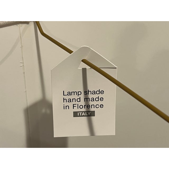 2020s Baker Larimar Table Lamp, Satin Nickel Finish & Alabaster With White Linen Drum Shade For Sale - Image 5 of 18