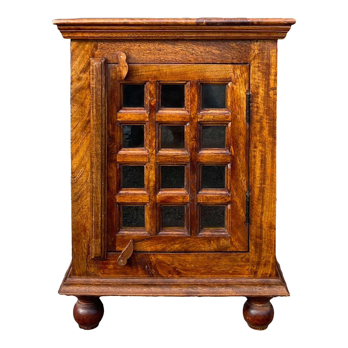 Antique Reproduction Traditional Fruitwood Nightstand or Chairside Chest Chairish