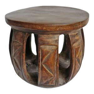 Vintage Baga Small Round Tribal Stool