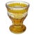 Yellow Bohemian Cut Crystal Vase, Euro Czech For Sale - Image 9 of 9