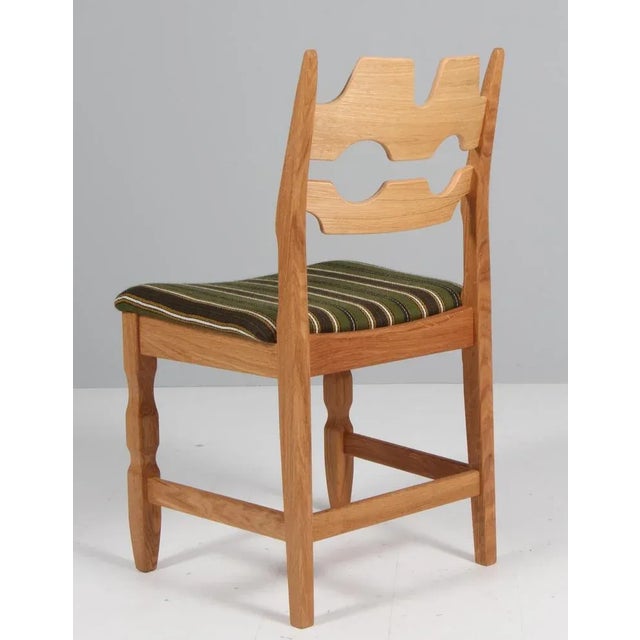 Model Razorblade Dining Chair attributed to Henning Kjærnulf, Denmark For Sale - Image 6 of 7