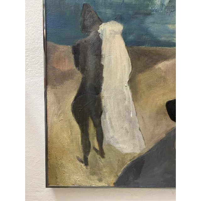 Lena Ulbricht, Wedding in a Mystical Landscape, Oil on Canvas, 1984 For Sale - Image 6 of 10