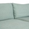 close-up of sofa back cushion seam and stitching