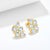 Contemporary Nina Zhou Aquamarine Moonstone Diamond Cluster Earrings in 14k Yellow Gold - a Pair For Sale - Image 3 of 11