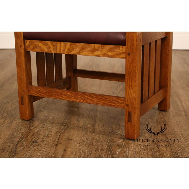 Stickley Mission Collection Oak Spindle Coffee Table For Sale - Image 15 of 18