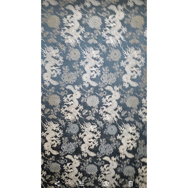 1950s Mid Century Chinoiserie Black Dragon Screen For Sale - Image 5 of 9