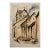 1940s Henry Emil Salloch Original Watercolor on Paper Old Country Chapel. For Sale