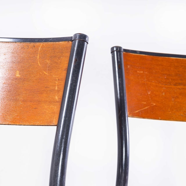 Gray French Light Grey Tapered Leg Dining Chairs from Mullca, 1950s, Set of 6 For Sale - Image 8 of 18