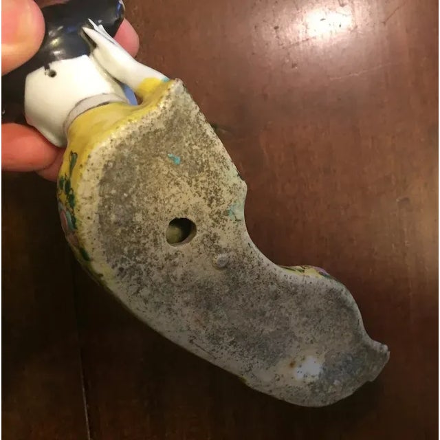 Antique 19th Century Chinese Export Famille Rose Porcelain Wall Hanging of a Reclining Court Lady For Sale In New York - Image 6 of 13