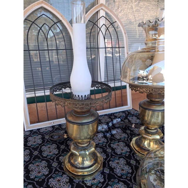 1900 Victorian Banquet Lamps. Matching - a Pair For Sale In Seattle - Image 6 of 12