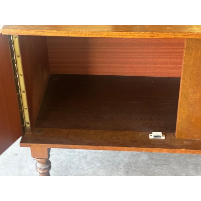 Vintage Wooden Dressing Table with Triptych Mirror, 1950s For Sale - Image 12 of 18