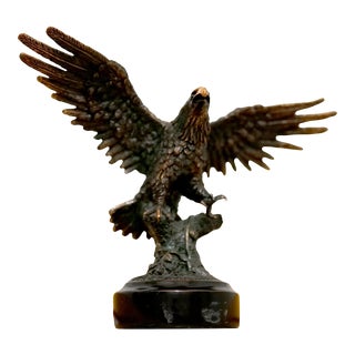 Vintage Copper Plated Eagle In-Flight Sculpture For Sale