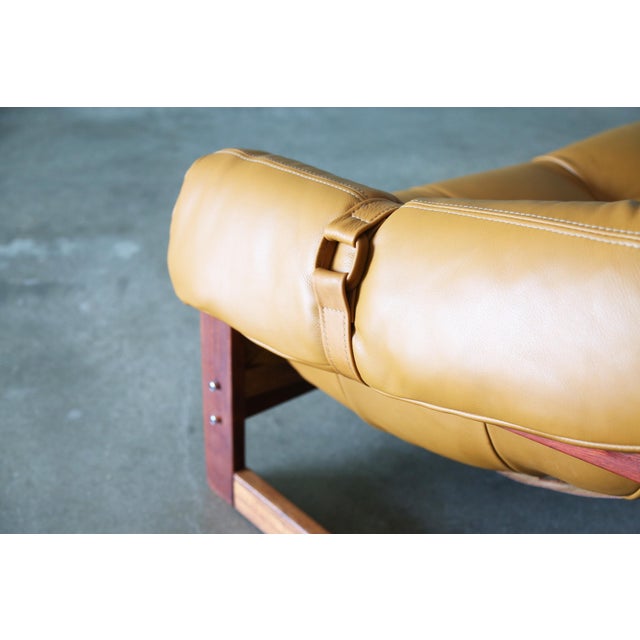 Percival Lafer Mp-91 Sofa: Jatoba Wood & Caramel Leather, Mid-Century Modern For Sale - Image 14 of 15