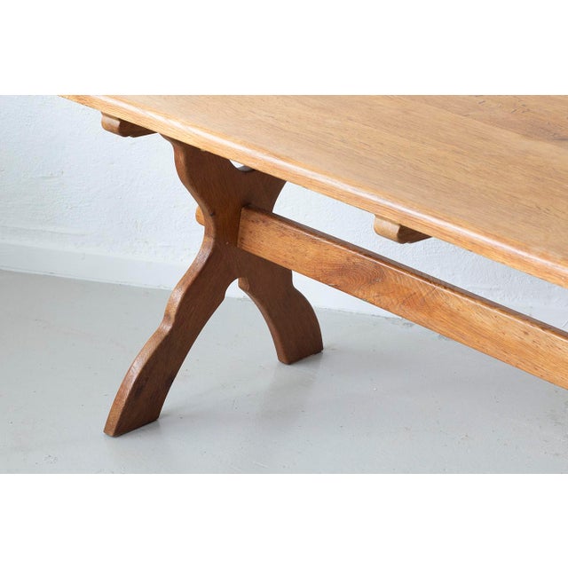 Danish Oak Dining Table in the style of Kjærnulf For Sale - Image 5 of 8