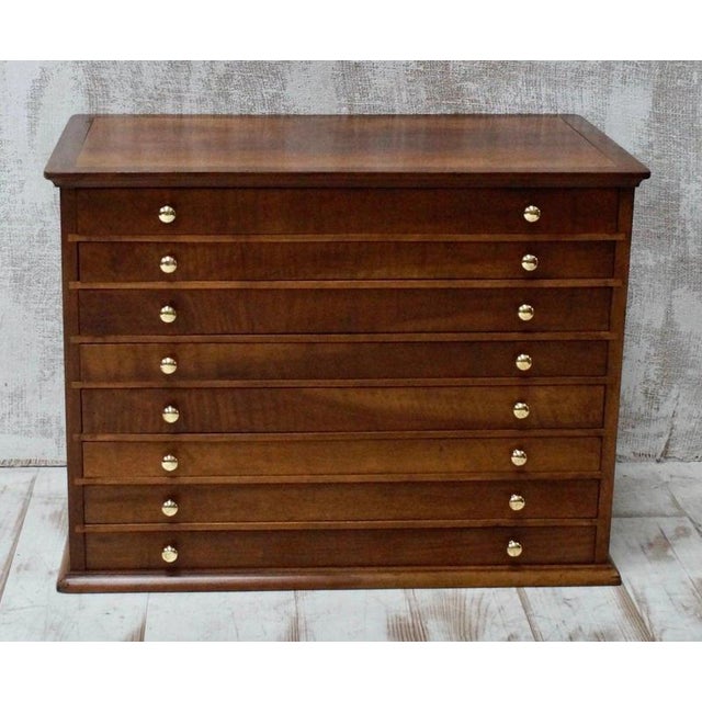 Antique French Apothecary Drawer Cabinet, 1900 For Sale - Image 3 of 11
