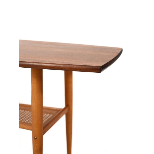 1960s Vintage Scandinavian Teak Coffee Table with Boat-Shaped Top, 1960s For Sale - Image 5 of 10