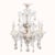 Venetian Hand Blown White Murano Glass Six-Lights Chandelier, 1960s For Sale - Image 11 of 11