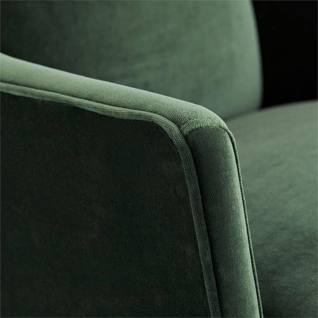 Wood Arteriors Home Budelli Wing Chair Forest Velvet For Sale - Image 7 of 8