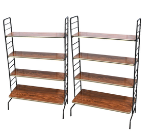 Metal and Laminate Shelves, 1950, Set of 2